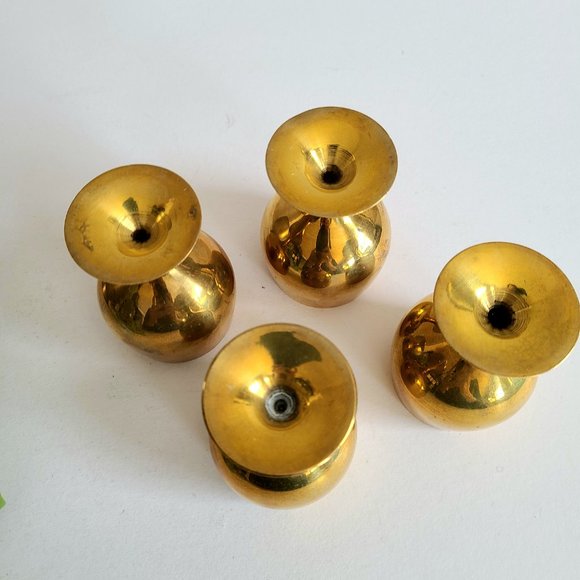 Set of 4 brass vine goblets. - Picture 6 of 7